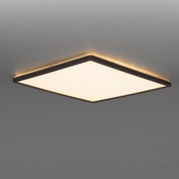 LED Fürdőszobai lámpa mozgás- és alkonyatérzékelővel NIVERA LED/24W/230V IP54 3000/4000/6000K 30x30 cm fekete + távirányító