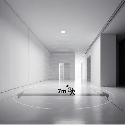 LED Fürdőszobai lámpa mozgás- és alkonyatérzékelővel NIVERA LED/32W/230V IP54 3000/4000/6000K átm. 42 cm fekete + távirányító
