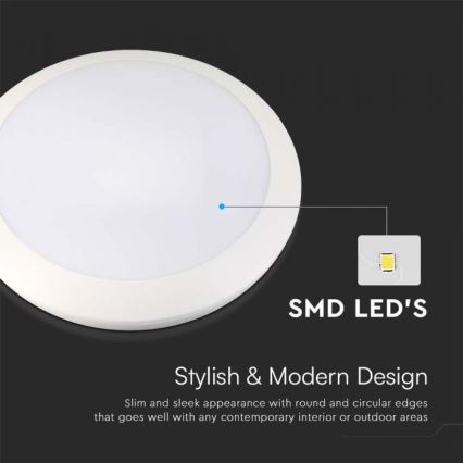 LED Fürdőszobai lámpa érzékelővel LED/20W/230V 3000/4000/6000K IP66 átm. 30 cm