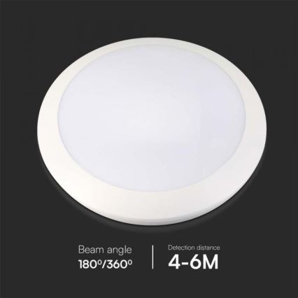 LED Fürdőszobai lámpa érzékelővel LED/20W/230V 3000/4000/6000K IP66 átm. 30 cm