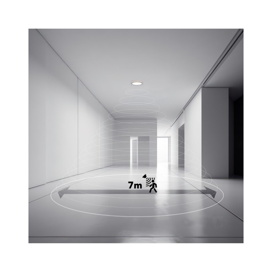 LED Fürdőszobai lámpa mozgás- és alkonyatérzékelővel NIVERA LED/18W/230V IP54 3000/4000/6000K átm. 30 cm fehér + távirányító