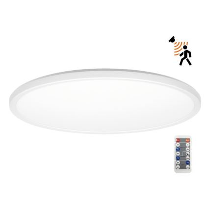 LED Fürdőszobai lámpa mozgás- és alkonyatérzékelővel NIVERA LED/32W/230V IP54 3000/4000/6000K átm. 42 cm fehér + távirányító
