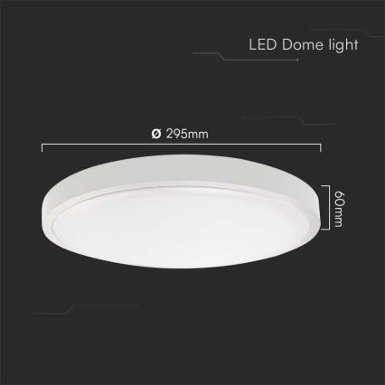 LED Fürdőszobai mennyezeti lámpa SAMSUNG CHIP LED/24W/230V IP44 6500K átmérő 29 cm fehér