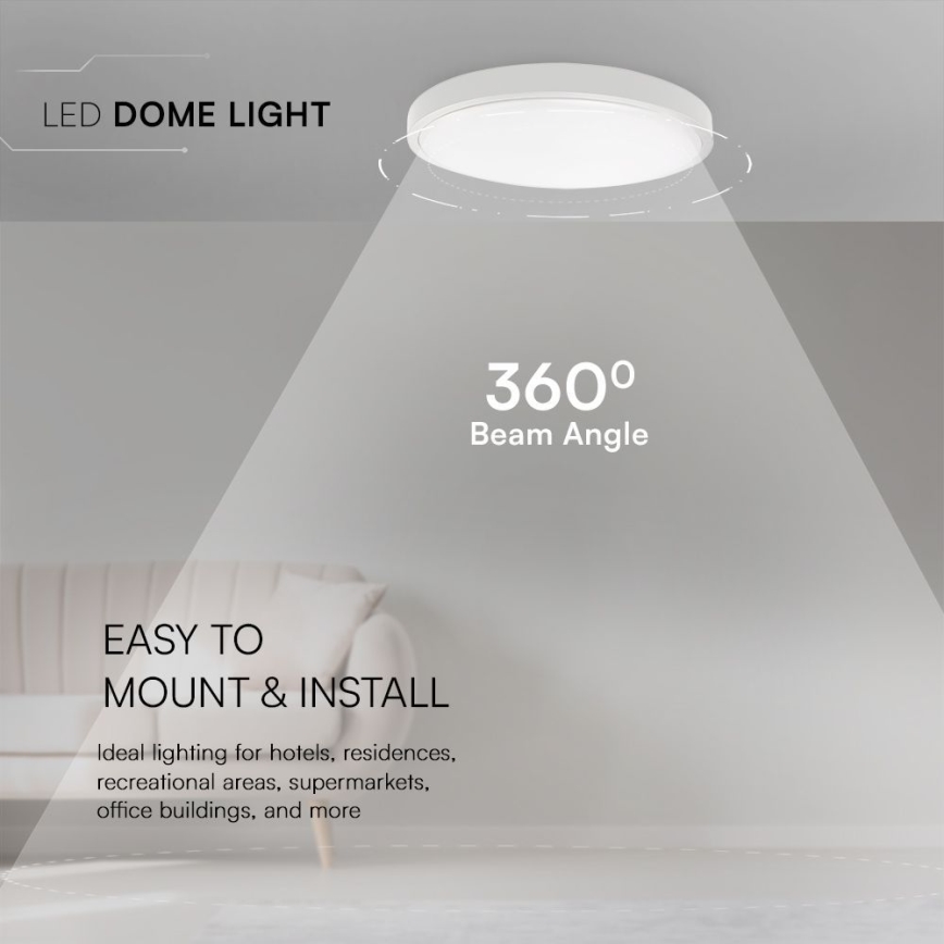 LED Fürdőszobai mennyezeti lámpa SAMSUNG CHIP LED/36W/230V IP44 4000K átmérő 35 cm fehér