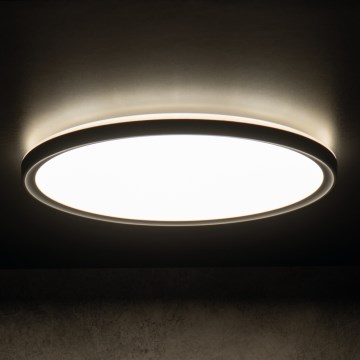 LED Fürdőszobai mennyezeti lámpa AZPO LED/22W/230V átm. 42 cm IP54 fekete