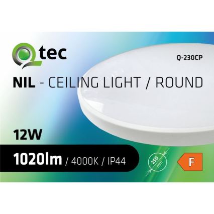 LED Fürdőszobai mennyezeti lámpa CIRCLE LED/12W/230V 4000K átm. 25 cm IP44 fehér