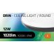 LED Fürdőszobai mennyezeti lámpa CIRCLE LED/12W/230V 4000K átm. 25 cm IP44 fekete