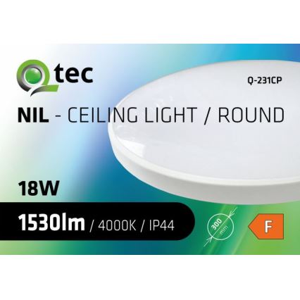 LED Fürdőszobai mennyezeti lámpa CIRCLE LED/18W/230V 4000K átm. 30 cm IP44 fehér
