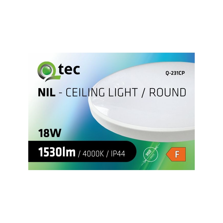 LED Fürdőszobai mennyezeti lámpa CIRCLE LED/18W/230V 4000K átm. 30 cm IP44 fehér