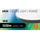 LED Fürdőszobai mennyezeti lámpa CIRCLE LED/18W/230V 4000K átm. 30 cm IP44 fekete