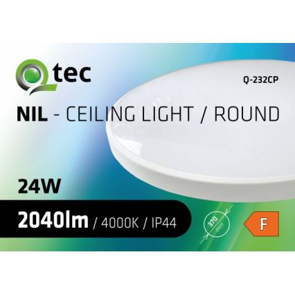 LED Fürdőszobai mennyezeti lámpa CIRCLE LED/24W/230V 4000K átm. 37 cm IP44 fehér