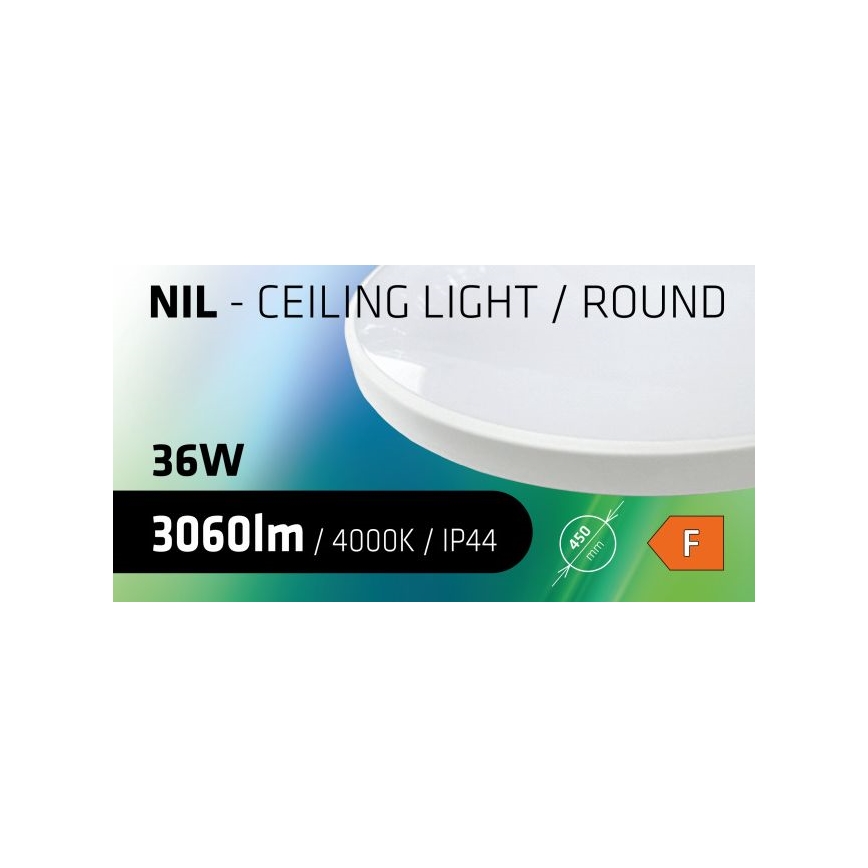 LED Fürdőszobai mennyezeti lámpa CIRCLE LED/36W/230V 4000K átm. 45 cm IP44 fehér
