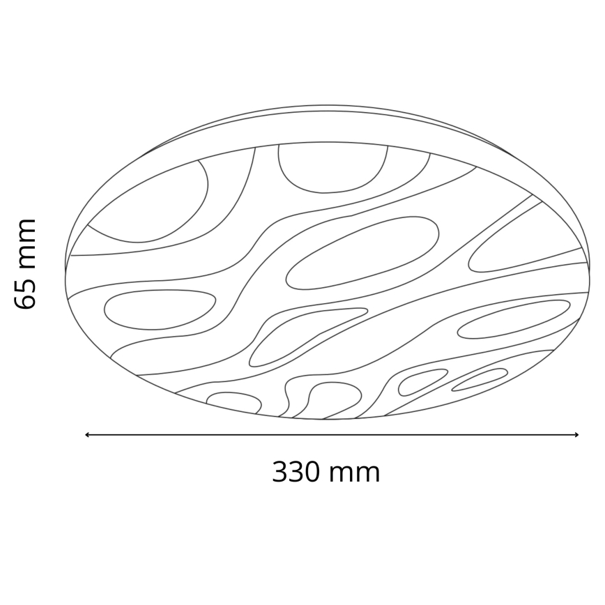 LED Fürdőszobai mennyezeti lámpa CLOUD LED/18W/230V á. 33 cm IP44