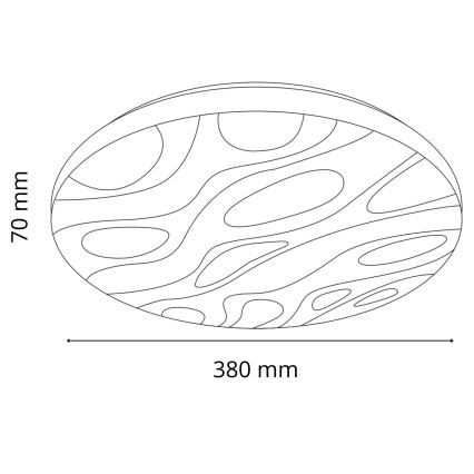 LED Fürdőszobai mennyezeti lámpa CLOUD LED/24W/230V á. 38 cm IP44