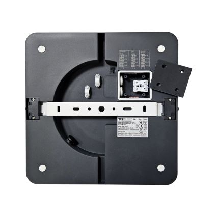 LED Fürdőszobai mennyezeti lámpa érzékelővel ELLÉ LED/24W/230V 3000/4000/6500K 26x26 cm IP54 antracit