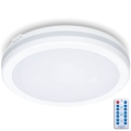 LED Fürdőszobai mennyezeti lámpa érzékelővel LED/18W/230V 3000/4000/6500K IP65 átm. 30 cm fehér + távirányítás