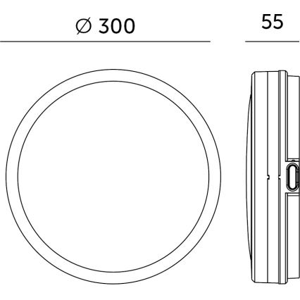 LED Fürdőszobai mennyezeti lámpa érzékelővel NAIROS LED/18W/230V IP65 3000/4000/6500K átm. 30 cm fehér + távirányítás