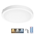 LED Fürdőszobai mennyezeti lámpa érzékelővel NAIROS LED/36W/230V IP65 3000/4000/6500K átm. 40 cm fehér + távirányítás