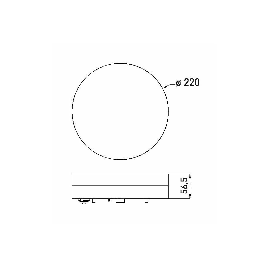 LED Fürdőszobai mennyezeti lámpa LED/12W/230V 3000/4000/6000K átm. 22 cm IP44