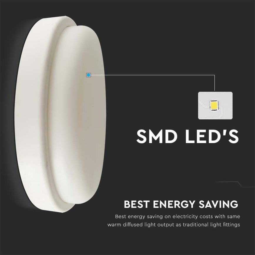 LED Fürdőszobai mennyezeti lámpa LED/12W/230V 4000K IP54 átm. 15 cm
