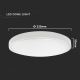 LED Fürdőszobai mennyezeti lámpa LED/18W/230V 3000K IP44 fehér