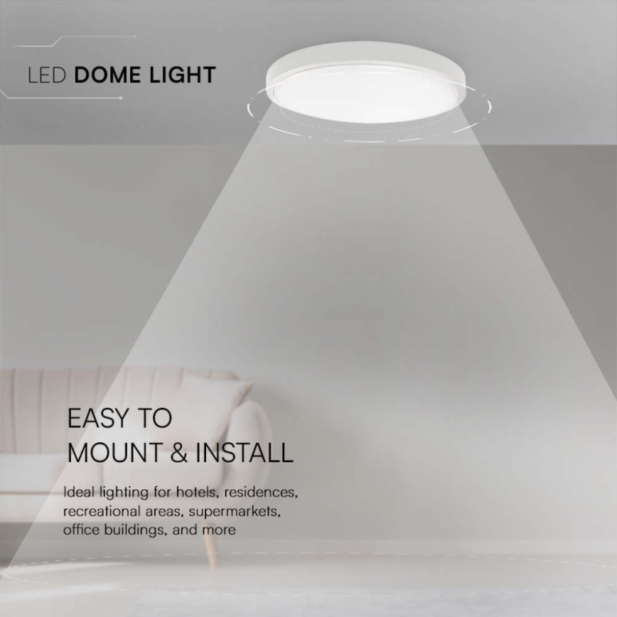 LED Fürdőszobai mennyezeti lámpa LED/18W/230V 4000K IP44 átm. 22,5 cm fehér