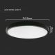 LED Fürdőszobai mennyezeti lámpa LED/18W/230V 4000K IP44 fekete