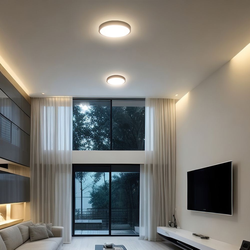 LED Fürdőszobai mennyezeti lámpa SAMSUNG CHIP LED/18W/230V IP44 4000K átmérő 25 cm fekete
