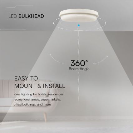 LED Fürdőszobai mennyezeti lámpa LED/24W/230V 3000K IP54 átm. 24 cm