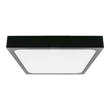 LED Fürdőszobai mennyezeti lámpa LED/24W/230V 6500K IP44 29,5x29,5 cm fekete