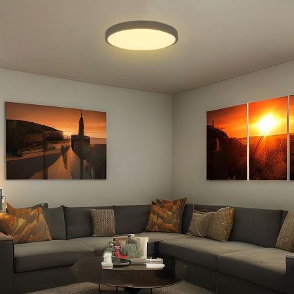 LED Fürdőszobai mennyezeti lámpa SAMSUNG CHIP LED/36W/230V IP44 6500K átm. 35 cm fekete