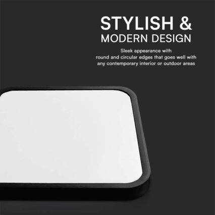 LED Fürdőszobai mennyezeti lámpa LED/48W/230V 4000K IP44 42x42 cm fekete