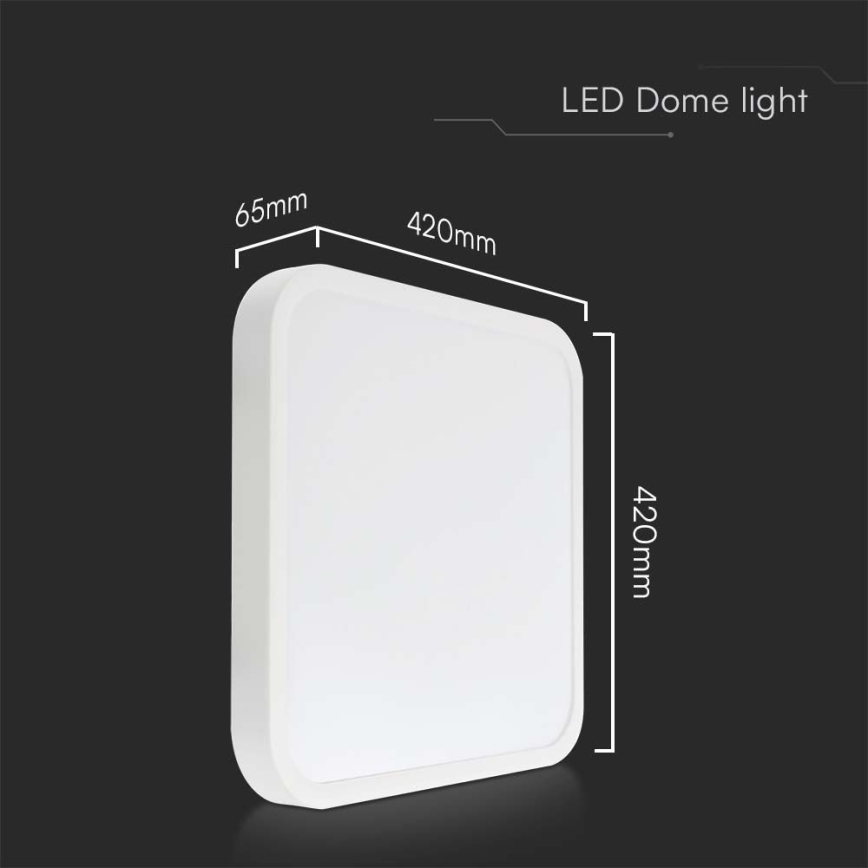 LED Fürdőszobai mennyezeti lámpa LED/48W/230V 6500K IP44 42x42 cm fehér