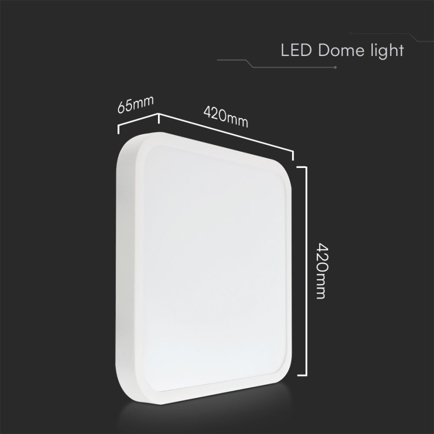 LED Fürdőszobai mennyezeti lámpa SAMSUNG CHIP LED/48W/230V IP44 6500K 42x42 cm fehér