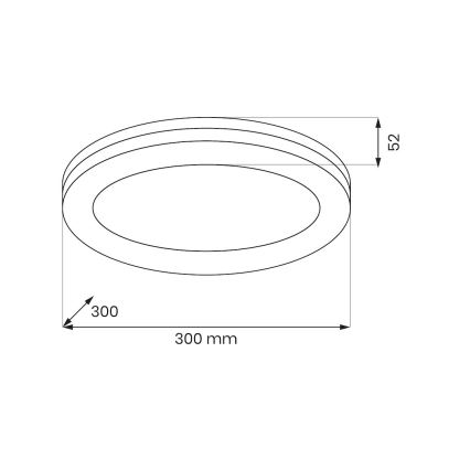 LED fürdőszobai mennyezeti lámpa MARLON LED/36W/230V Ø 30 cm IP54 fehér