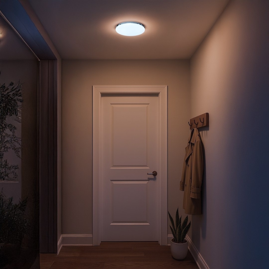 LED fürdőszobai mennyezeti lámpa MAYA LED/15W/230V átm. 33 cm IP44 fényes króm