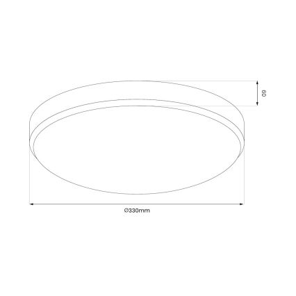 LED fürdőszobai mennyezeti lámpa MAYA LED/15W/230V átm. 33 cm IP44 fényes króm