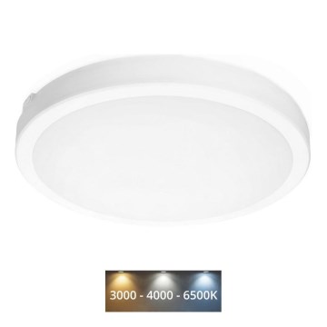 LED Fürdőszobai mennyezeti lámpa NAIROS LED/36W/230V 3000/4000/6500K IP65 átm. 40 cm fehér