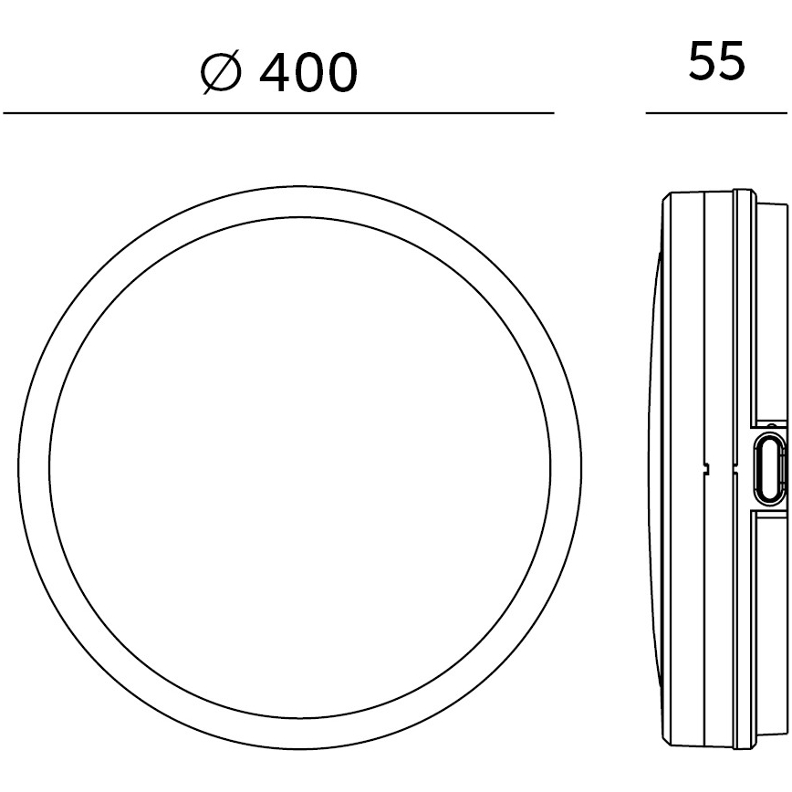 LED Fürdőszobai mennyezeti lámpa NAIROS LED/36W/230V 3000/4000/6500K IP65 átm. 40 cm fehér