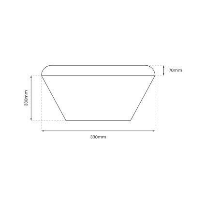 LED Fürdőszobai mennyezeti lámpa NEMO LED/17W/230V IP44 fekete