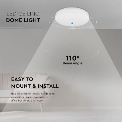 LED Fürdőszobai mennyezeti lámpa SAMSUNG CHIP LED/15W/230V 20cm 6500K IP44