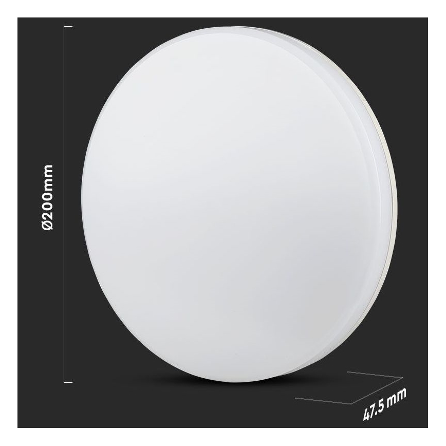 LED Fürdőszobai mennyezeti lámpa SAMSUNG CHIP LED/15W/230V 20cm 6500K IP44