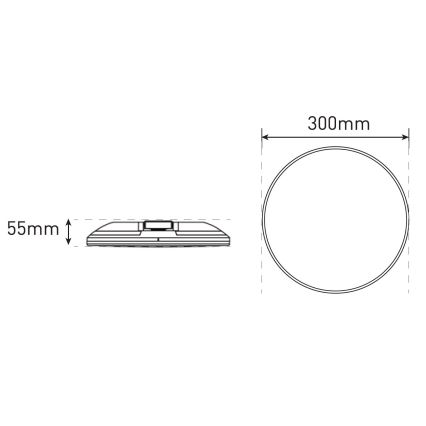 LED dimmelhető fürdőszobai lámpa SLIDE LED/6/12/18/24W/230V 2900/4000/6200K IP44 fehér