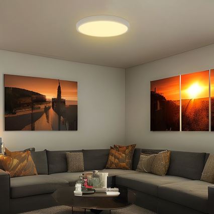 LED Fürdőszobai mennyezeti lámpa érzékelővel SAMSUNG CHIP LED/18W/230V IP44 3000K átm. 29 cm fehér + távirányító