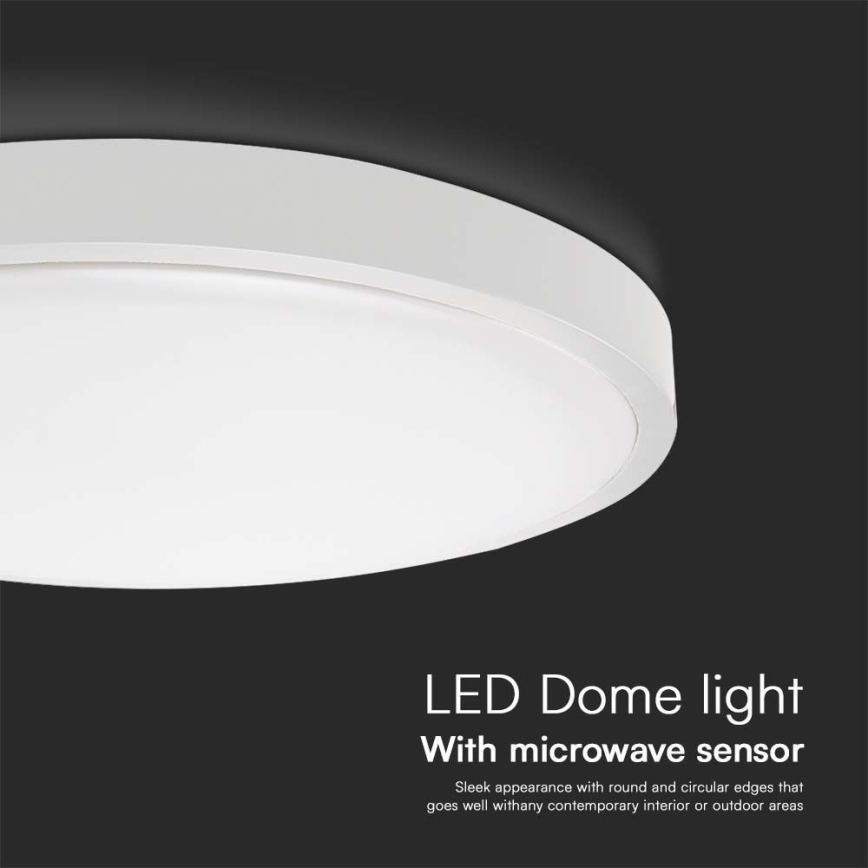 LED Fürdőszobai mennyezeti lámpa szenzorral SAMSUNG CHIP LED/18W/230V IP44 4000K átmérő 29 cm fehér + távirányító