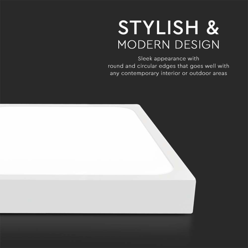 LED Fürdőszobai mennyezeti lámpa érzékelővel LED/24W/230V 4000K IP44 29,5x29,5 cm fehér