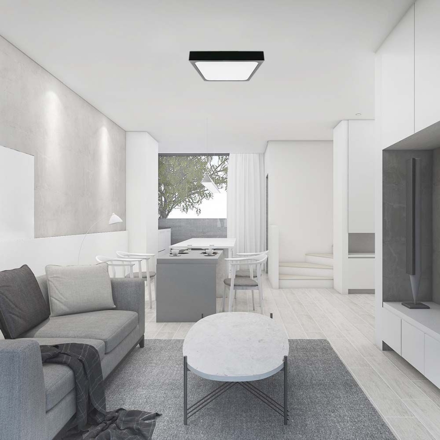 LED Fürdőszobai mennyezeti lámpa érzékelővel LED/24W/230V 4000K IP44 fekete