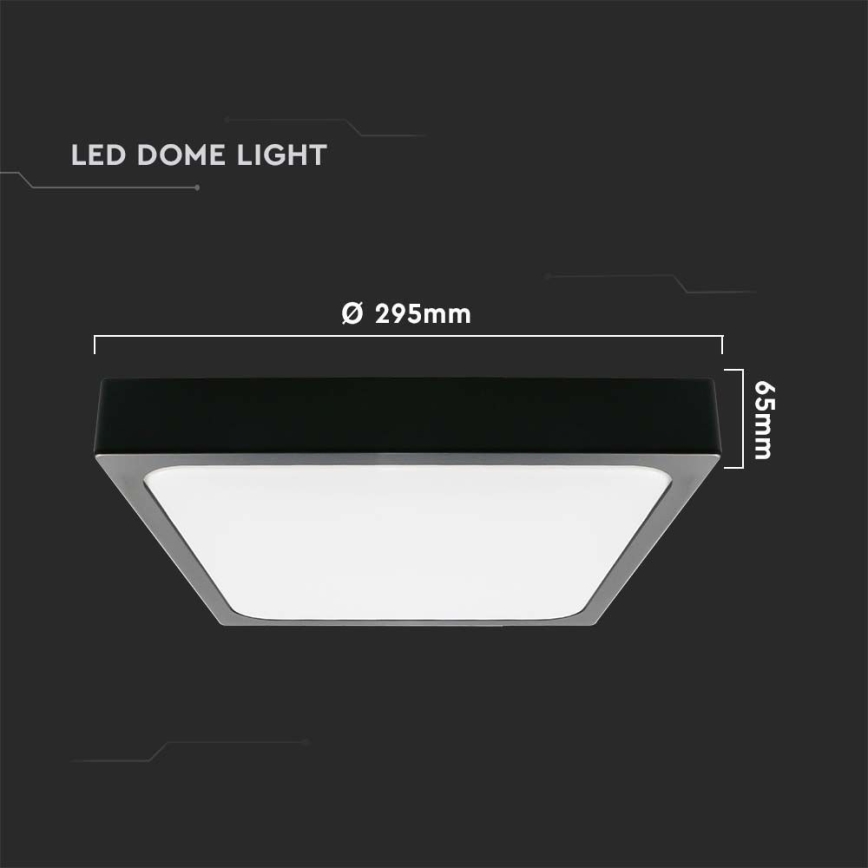 LED Fürdőszobai mennyezeti lámpa érzékelővel LED/24W/230V 4000K IP44 fekete