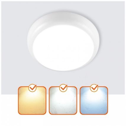 LED fürdőszobai mennyezeti lámpa DEFENDER LED/12/18/24W/230V 3000/4000/6500K IP65 átm. 30 cm fehér