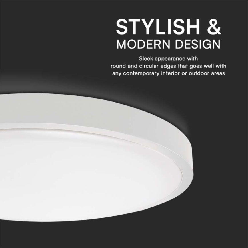 LED fürdőszobai mennyezeti lámpa LED/18W/230V 4000K IP44 Ø25 cm fehér